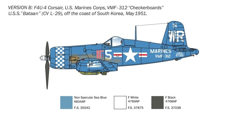 Italeri 1453 F4U-4 Corsair - Korean War 1/72 – immagine 4