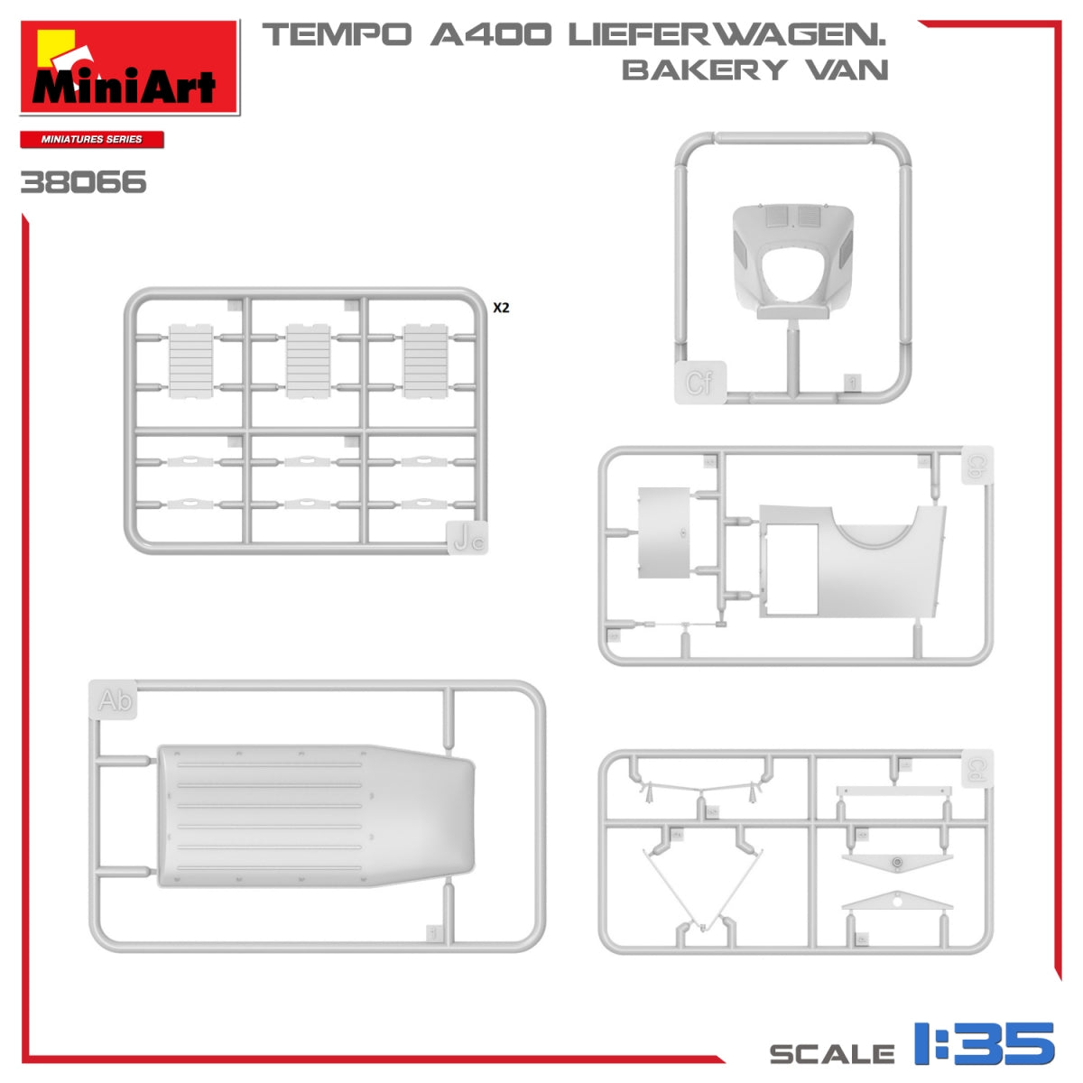 MiniArt 38066 TEMPO A400 LIEFERWAGEN. BAKERY VAN 1/35 – immagine 11