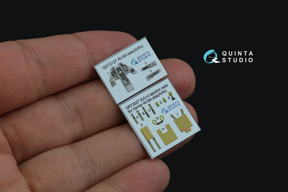 Quinta Studio QD72127 AV-8A late 3D-Printed coloured Interior on decal paper (Airfix) 1/72 – immagine 4