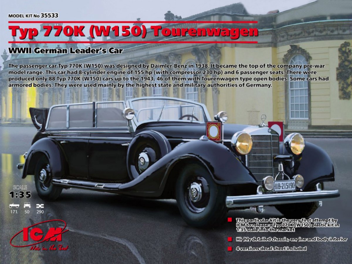 ICM 35533 Typ 770K (W150) Tourenwagen 1/35