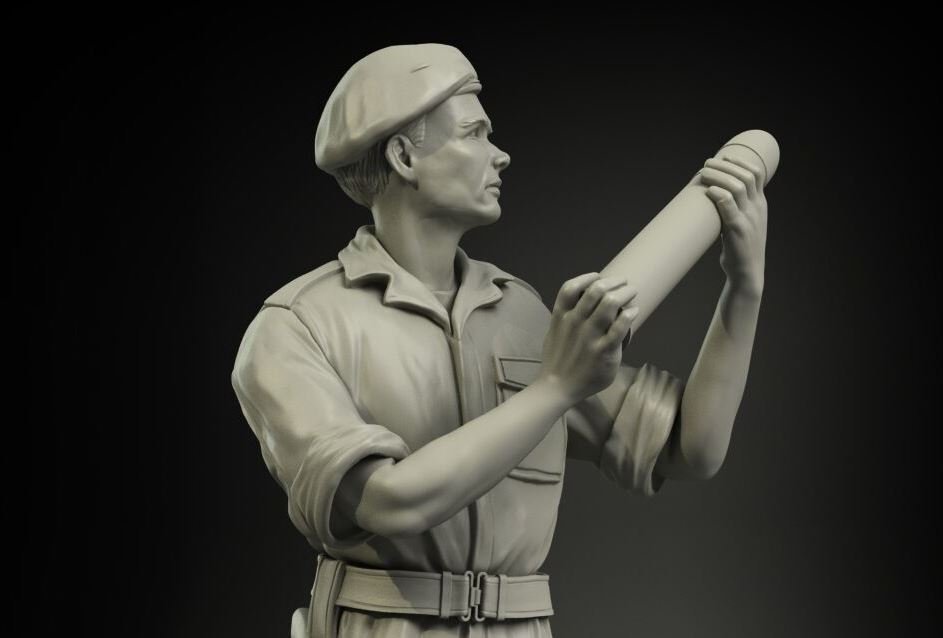 Panzer Art FI35-052 British RAC North Africa loading 75mm ammo soldier No.2 1/35 – immagine 2