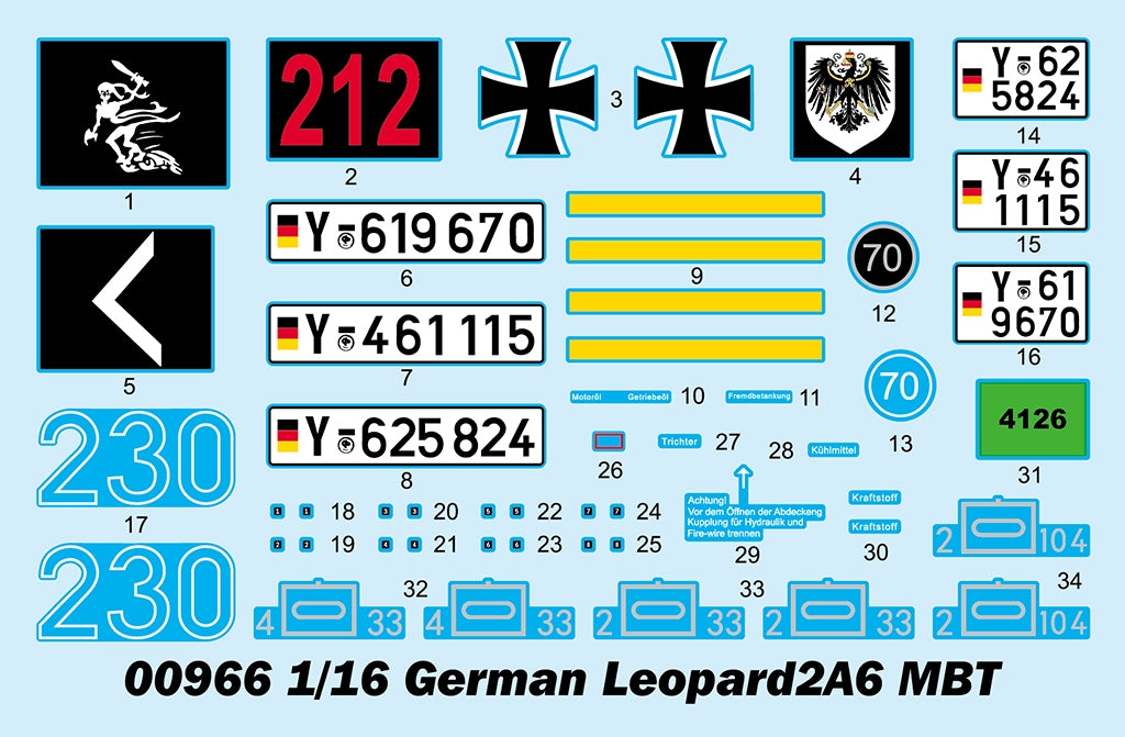 Trumpeter 00966 German Leopard 2 A6 MBT 1/16