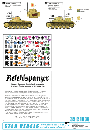 Star Decals 35-C1036 Befehlspanzer # 1 1/35 – immagine 2
