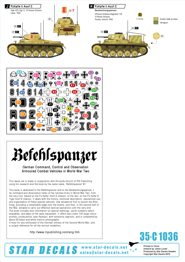 Star Decals 35-C1036 Befehlspanzer # 1 1/35 – immagine 2