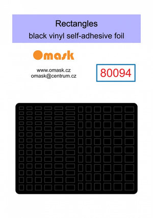 Omask X8001 Universal set 1 - black vinyl foil (80092, 80093, 80094, 80095, 80096) – imagen 4