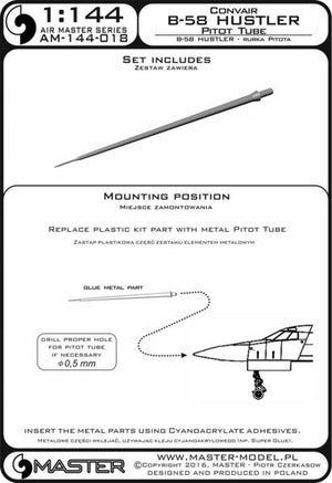 Master AM-144-018 Convair B-58 Hustler - Pitot Tube 1/144 – Bild 3