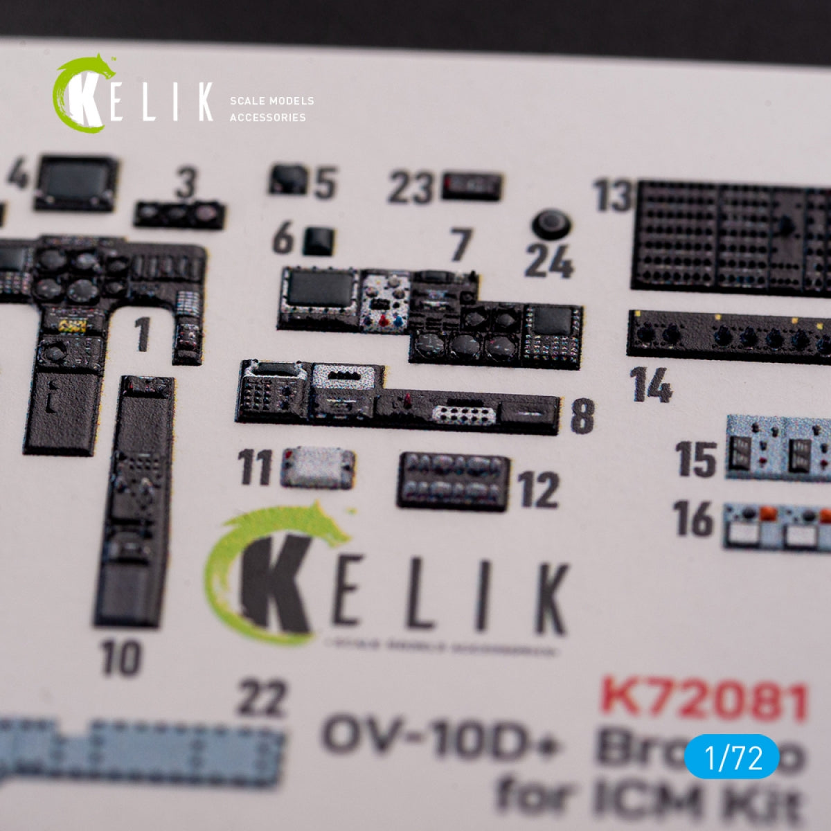 KELIK K72081 OV-10D+ &amp;quot;Bronco&amp;quot; interior 3D decals for ICM kit 1/72 – immagine 5