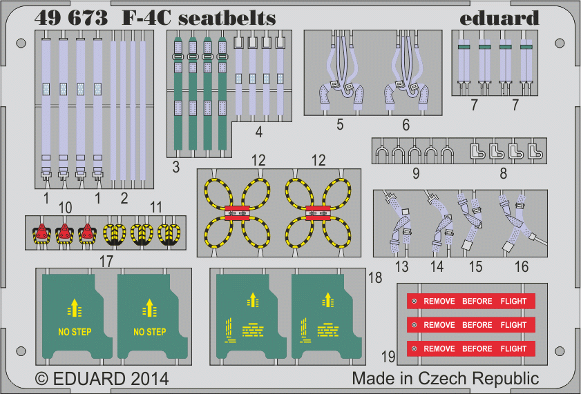 Eduard 49673 F-4C seatbelts 1/48 ACADEMY