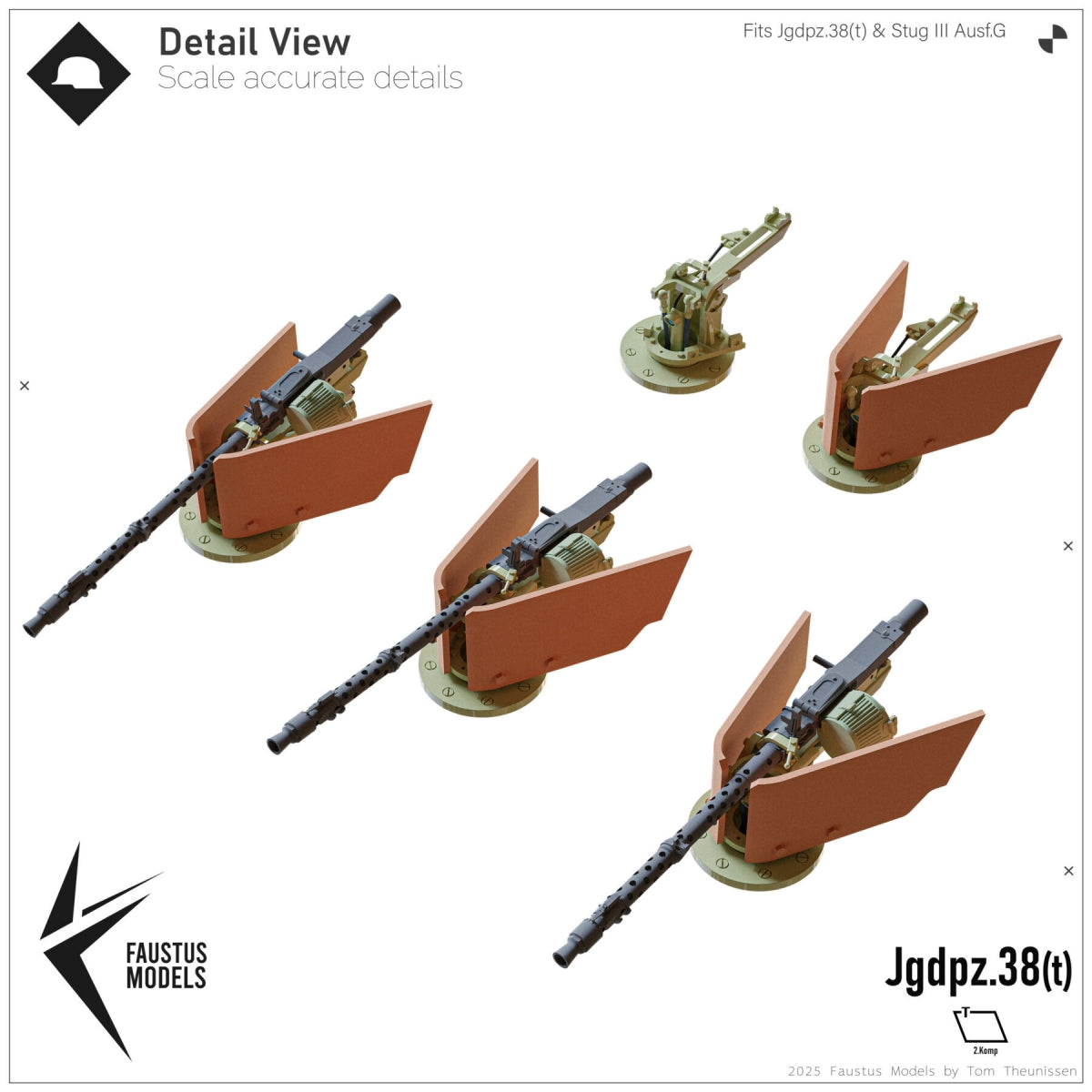 Faustus Models FM35048 Remote Controlled MG-34 f. Jgdpz.38(t) Hetzer 1/35