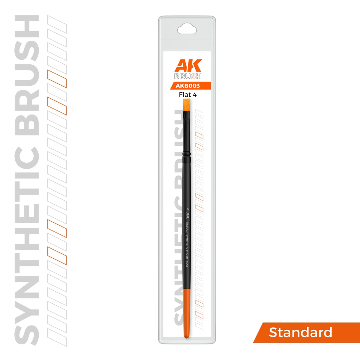 AK Interactive AKB003 AK SYNTHETIC BRUSH – FLAT 4 – zdjęcie 2