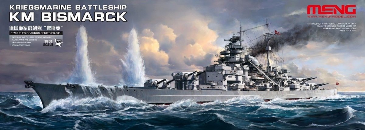 Maquette Meng PS-003 KM Cuirassé Bismarck (1/700)