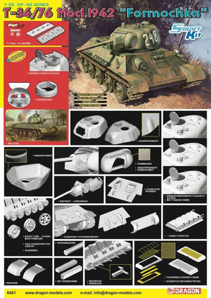 Dragon 6401 T-34/76 Mod.1942 &amp;quot;Formochka&amp;quot; 1/35 – immagine 2