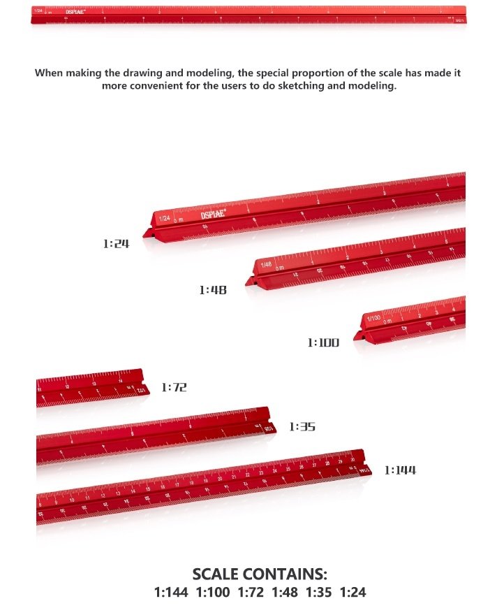 DSPIAE AT-AS Aluminum Alloy Scale / Linijka – imagen 2