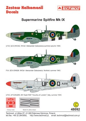 Techmod 48092 - Supermarine Spitfire IX 1/48 – image 2