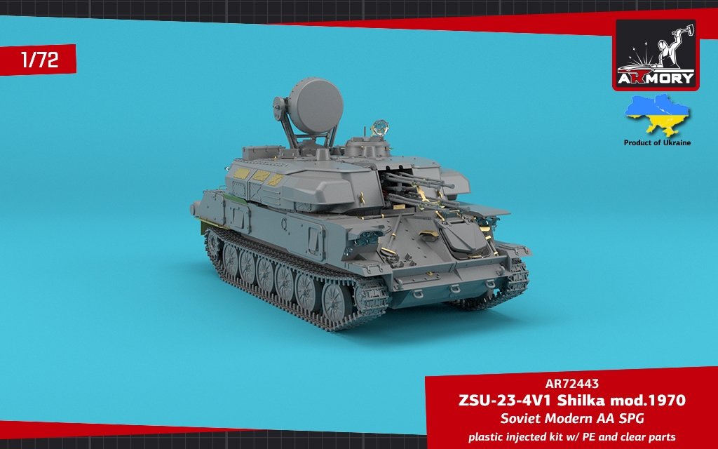 Armory Models 72443 ZSU-23-4V1 Shilka mod.1970 Soviet Modern AA SPG 1/72 – immagine 12