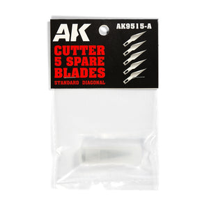 AK Interactive AK9515-A STANDARD DIAGONAL (5 SPARE BLADES) FOR AK HOBBY KNIFE – immagine 2