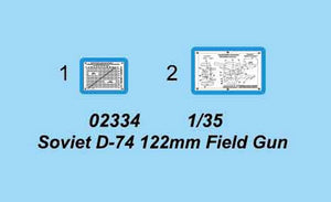 Trumpeter 02334 Soviet D-74 122mm Field Gun 1/35 – immagine 10