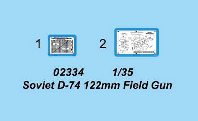 Trumpeter 02334 Soviet D-74 122mm Field Gun 1/35 – immagine 10