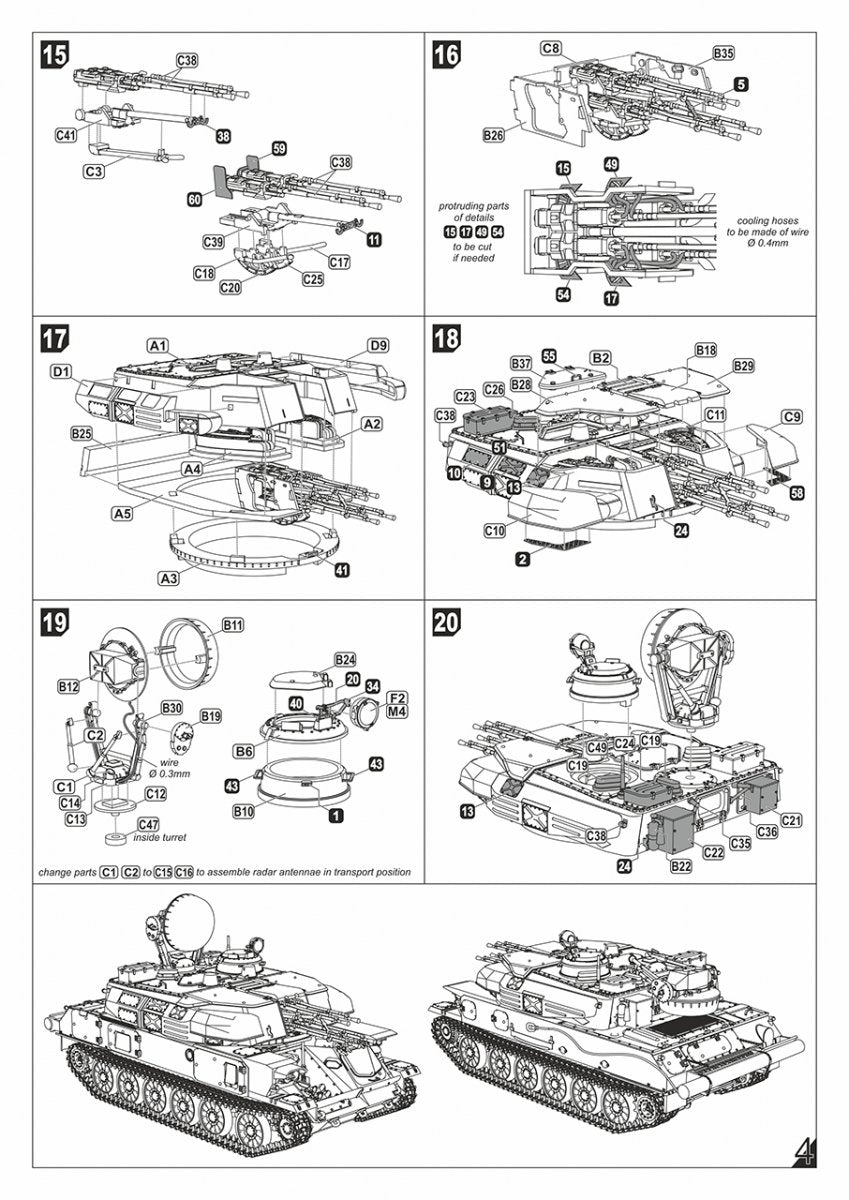 Armory Models 72443 ZSU-23-4V1 Shilka mod.1970 Soviet Modern AA SPG 1/72 – immagine 23