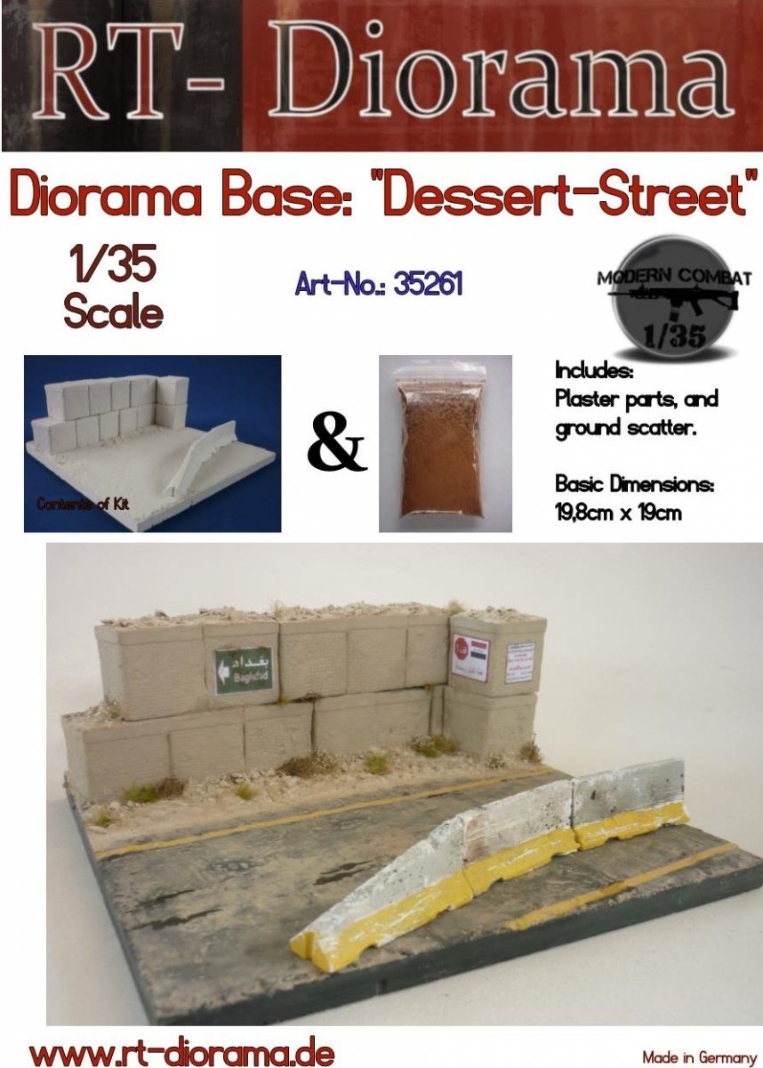 RT-Diorama 35261 Diorama-Base: "Dessert Street" 1/35