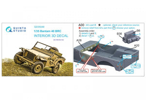 Quinta Studio QD35046 Bantam 40 BRC 3D-Printed &amp;amp; coloured Interior on decal paper ( Mini Art ) 1/35 – Bild 2