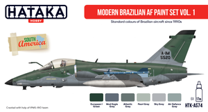 Hataka HTK-AS74 Modern Brazilian AF paint set vol. 1 (6x17ml) – imagen 2