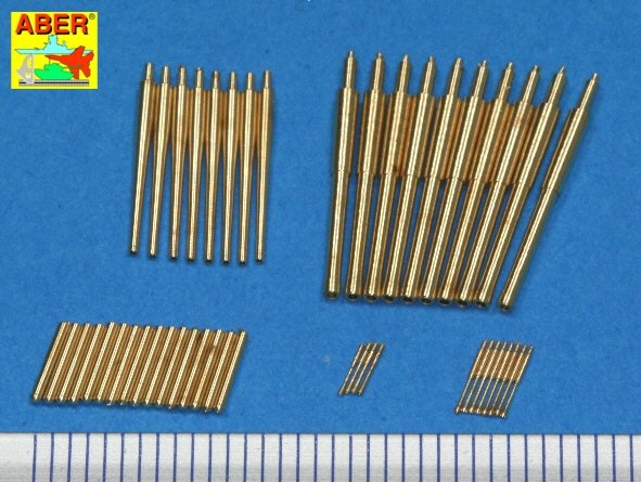 Aber 350L-52 Set of barrels 203mm x 10, 127mm x 8, 25mm x 8, 13mm x 4 for Japan Heavy Cruiser Mogami (1942) 1/350 – imagen 2