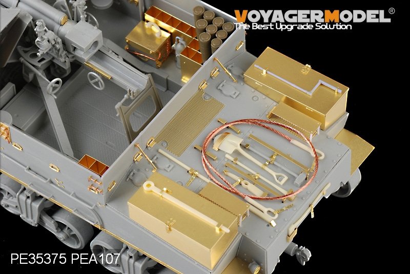 Voyager Model PE35375 WWII U.S. M7 Priest Mid Production w/Ammunition case/telephone set for DRAGON 6637 1/35 – imagen 6