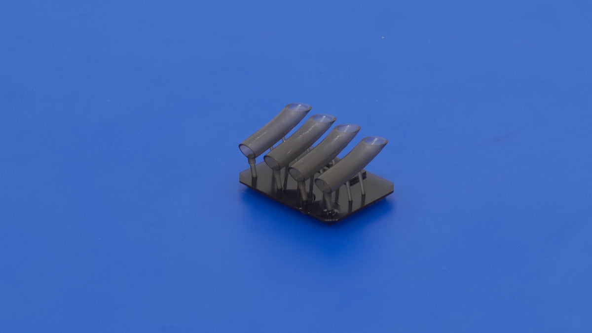Omask 104820 Hs 129 Exhausts curved (for Hasegawa/Hobby 2000) 3D print 1/48 – immagine 3