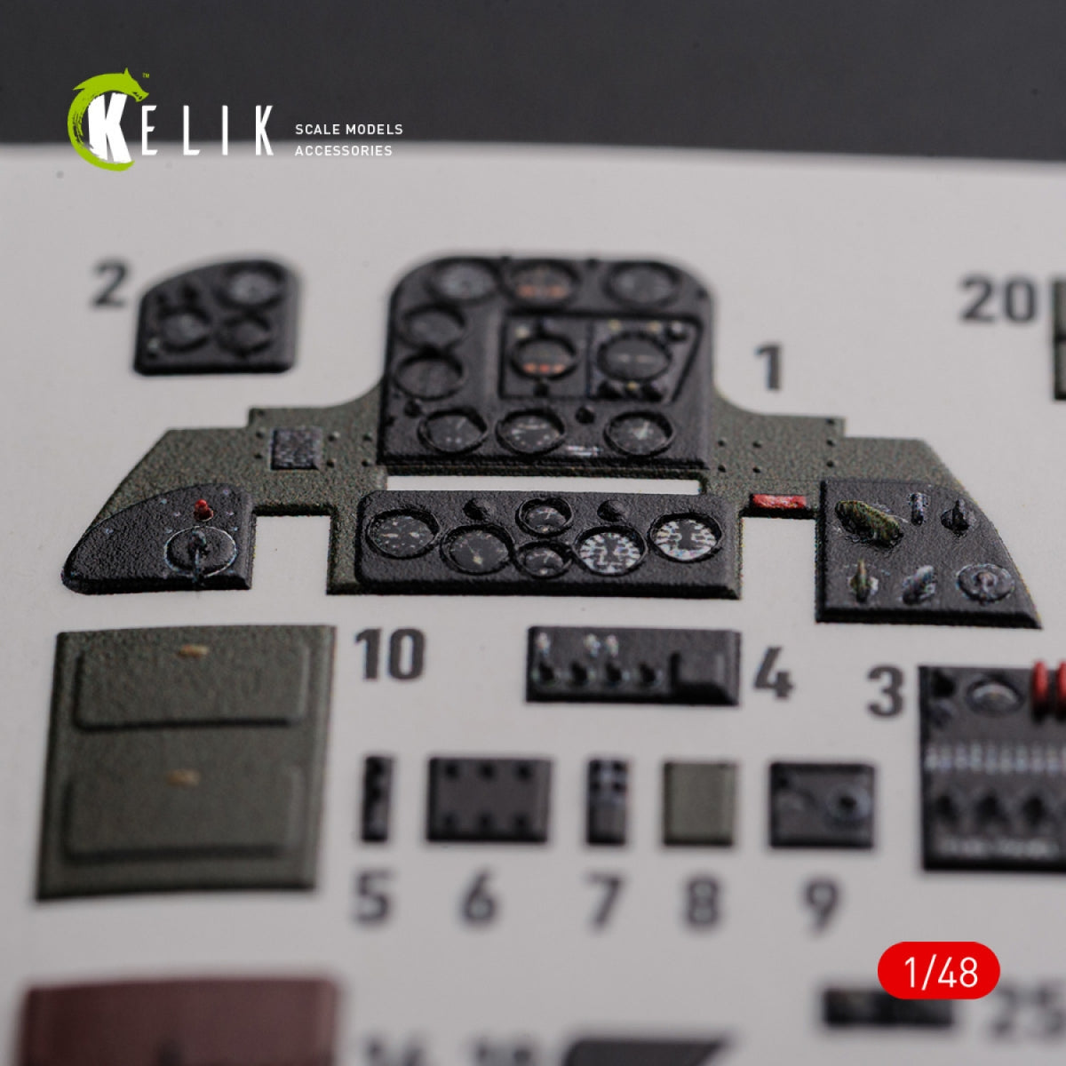 KELIK K48088 SBD-2 Dauntless interior 3D decals for Academy kit 1/48 – immagine 2