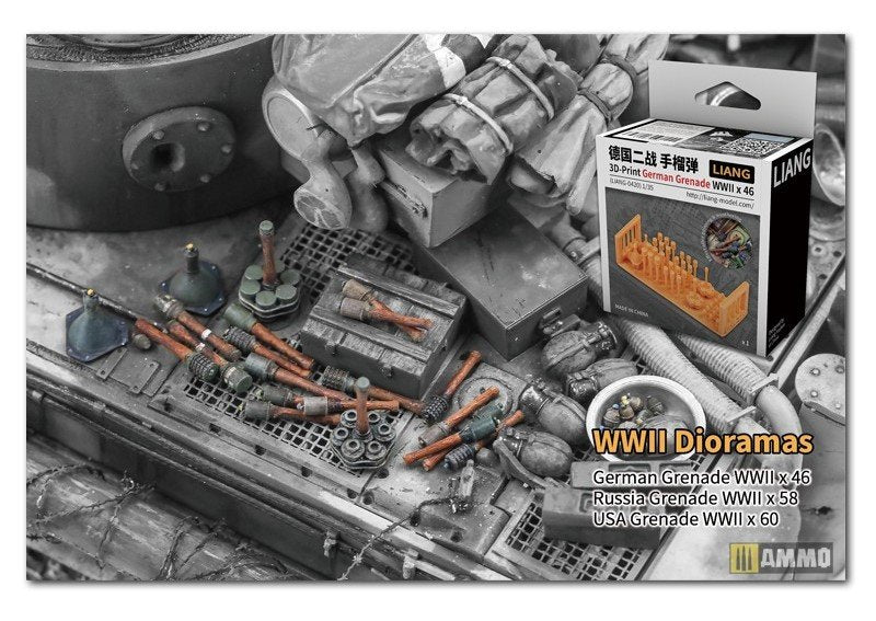 Liang 0420 3D-Print German Grenade WWII x 46 1/35 – imagen 8