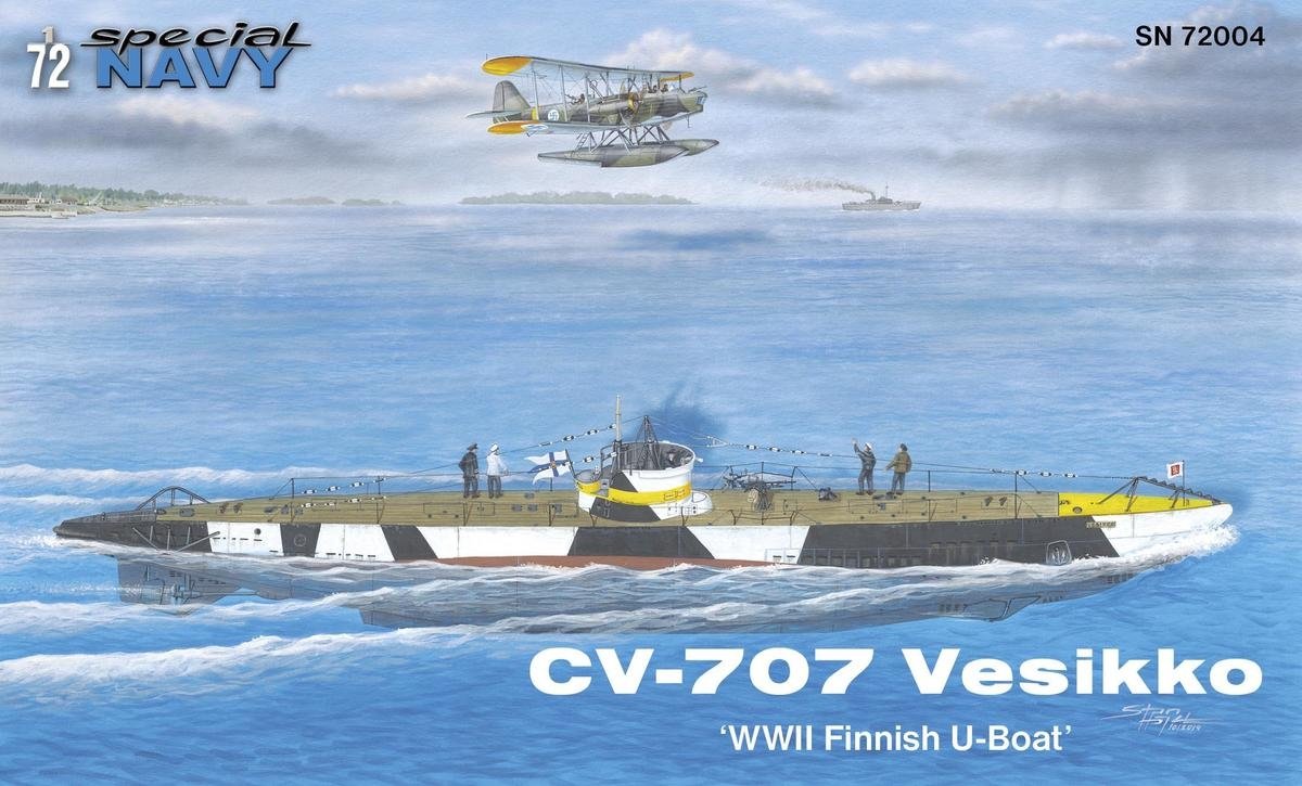 Special Navy 72004 CV-707 Vesikko 'WWII Finnish U-Boat' 1/72