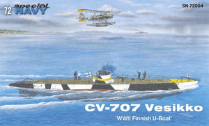 Special Navy 72004 CV-707 Vesikko « Sous-marin finlandais de la Seconde Guerre mondiale » 1/72