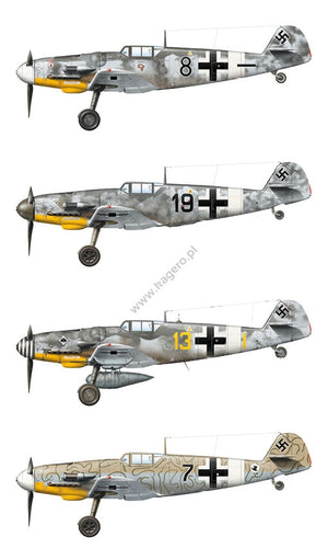 Kagero 15034 Messerschmitt Bf 109s over the Mediterranean Part I (kalkomania/decals) EN/PL – immagine 7