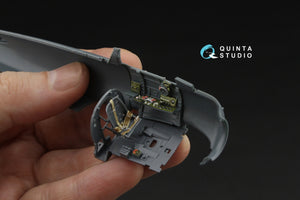 Intérieur imprimé en 3D et coloré sur papier décalcomanie (Eduard) pour la maquette Quinta Studio QD48609 A6M5 Zero (production Mitsubishi) à l&amp;#39;échelle 1/48. – image 8