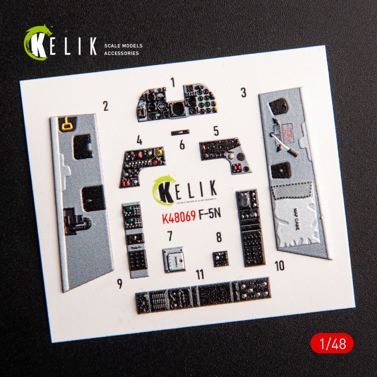 KELIK K48069 F-5N INTERIOR 3D DECALS FOR AFV CLUB KIT 1/48 – zdjęcie 2