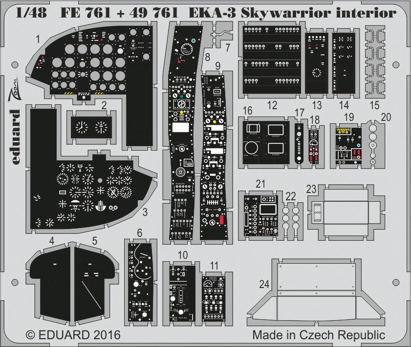 Intérieur du Skywarrior Eduard FE761 EKA-3 au 1/48 Trumpeter