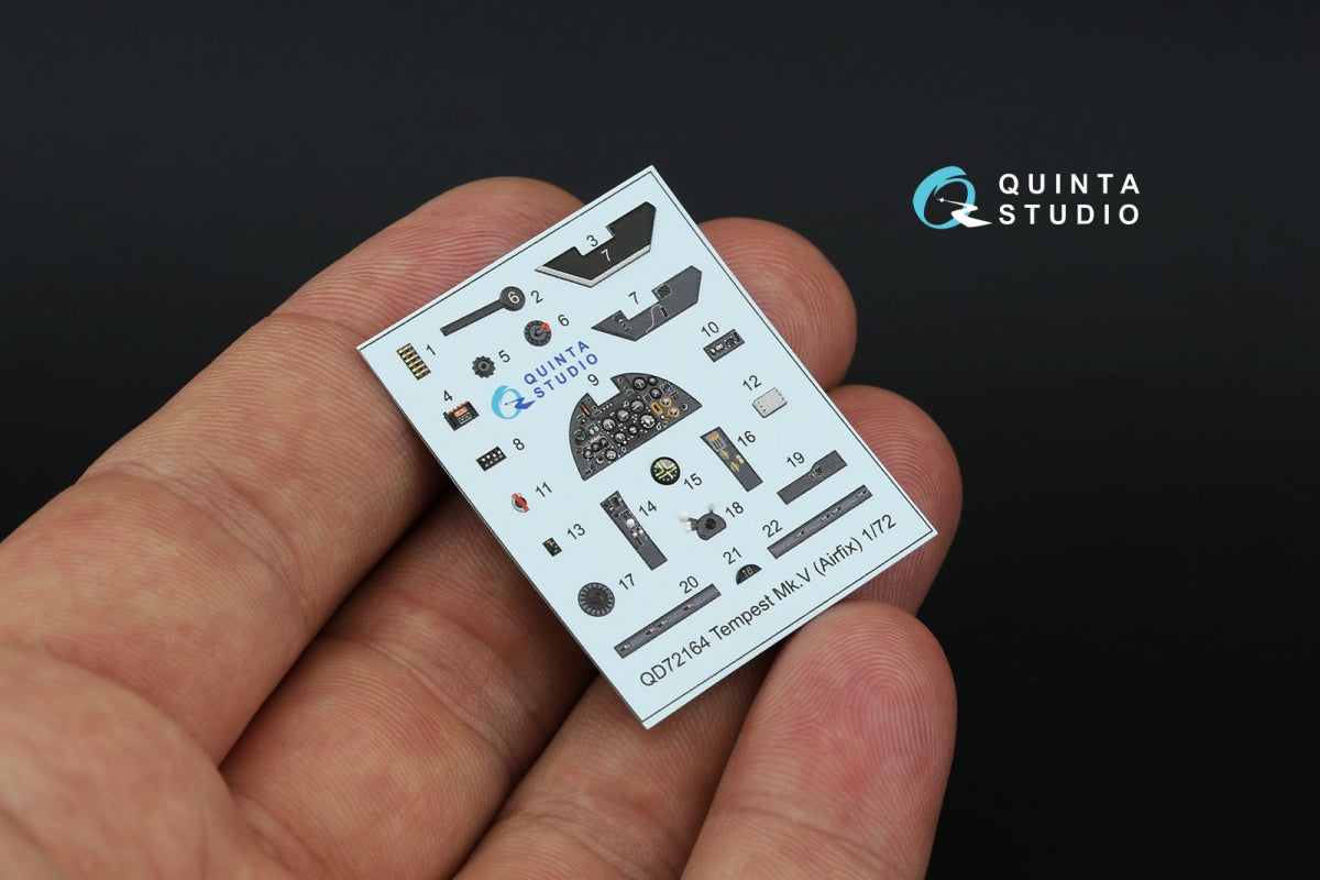 Quinta Studio QD72164 Tempest Mk.V 3D-Printed coloured Interior on decal paper (Airfix) 1/72 – imagen 4