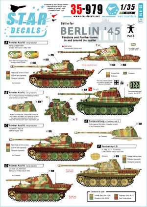 Star Decals 35-979 Battle for Berlin &amp;#39;45 3 1/35