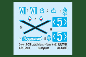 Hobby Boss 83810 Soviet T-26 Light Infantry Tank Mod.1936-1937 1/35 – immagine 4