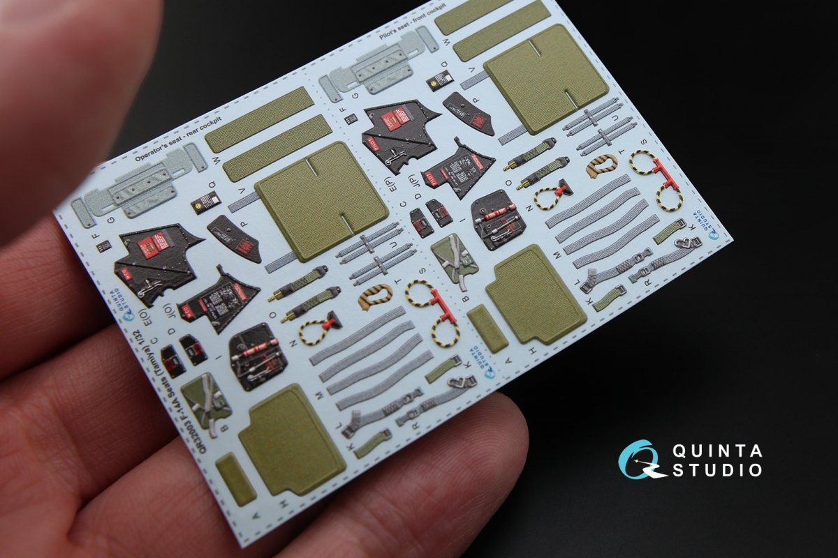 Quinta Studio QR32003 GRU-7A ejection seats for F-14A (2pcs) (for Tamiya kit) 1/32 – immagine 3