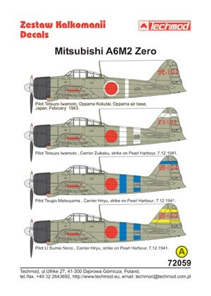 Techmod 72059 - Mitsubishi A6M2 Zero (1/72)  – image 2