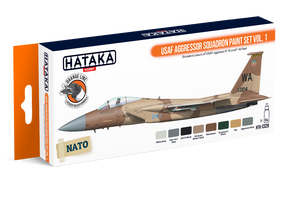 Hataka HTK-CS29 USAF Aggressor Squadron paint set vol. 1 (8x17ml)