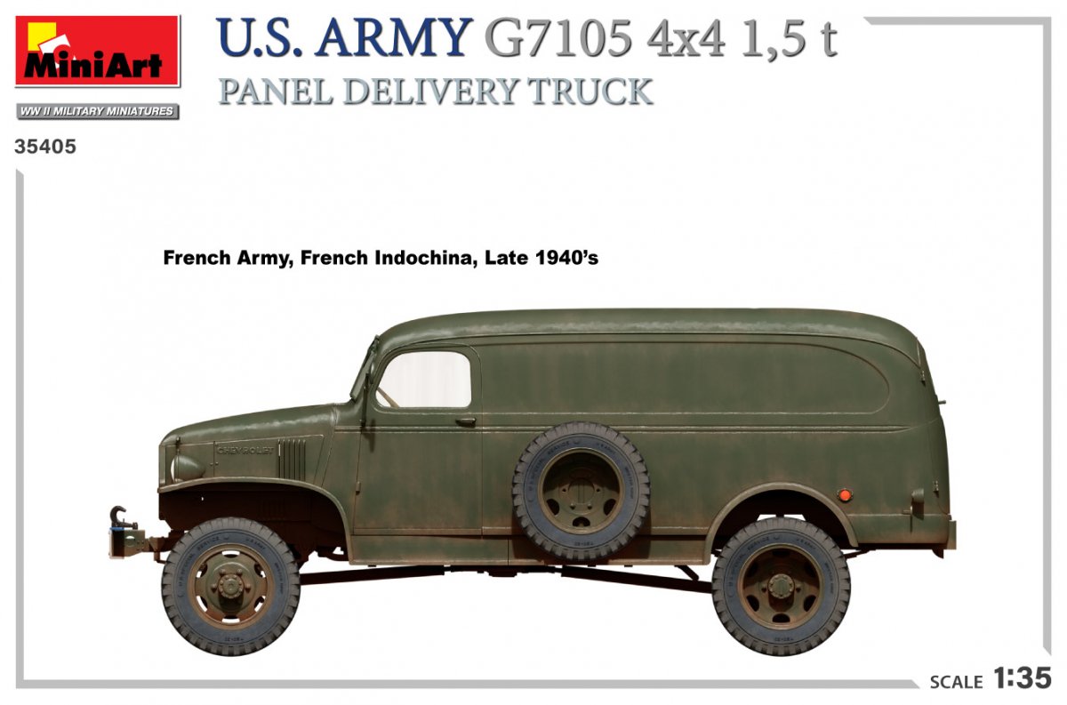 MiniArt 35405 U.S. ARMY G7105 4х4 1,5 t PANEL DELIVERY TRUCK 1/35 – zdjęcie 7