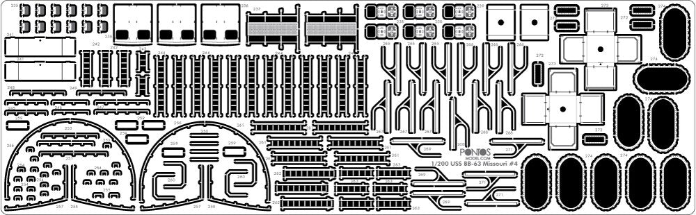 Pontos 23003F1 USS BB-63 Missouri 1945 Detail Up Set (20B Deck Blue stained wooden deck) 1/200 – zdjęcie 10