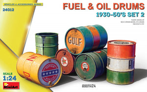 MiniArt 24012 Fuel and Oil Drums 1930-50&amp;#39;s Set 2 1/24
