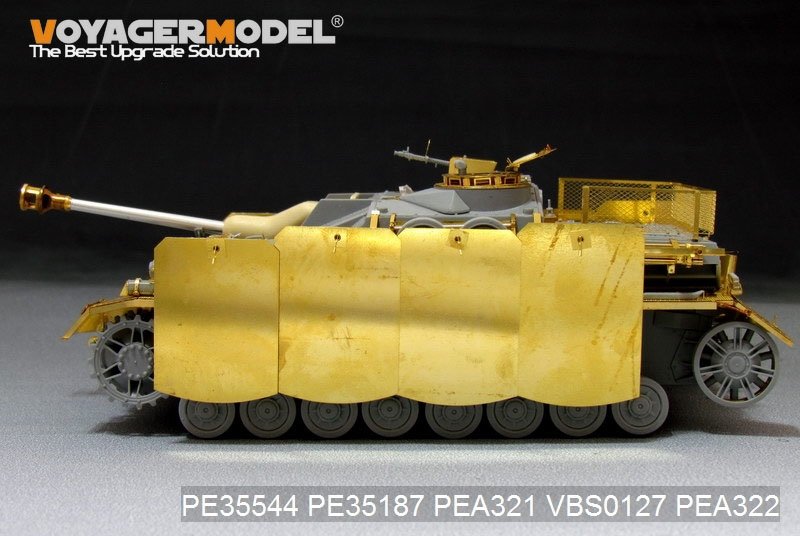 Voyager Model PEA321 WWII German StuG.IV Pivot-Mounting Swinging Type Hull Side Armour Skirts (For DRAGON) 1/35 – immagine 2