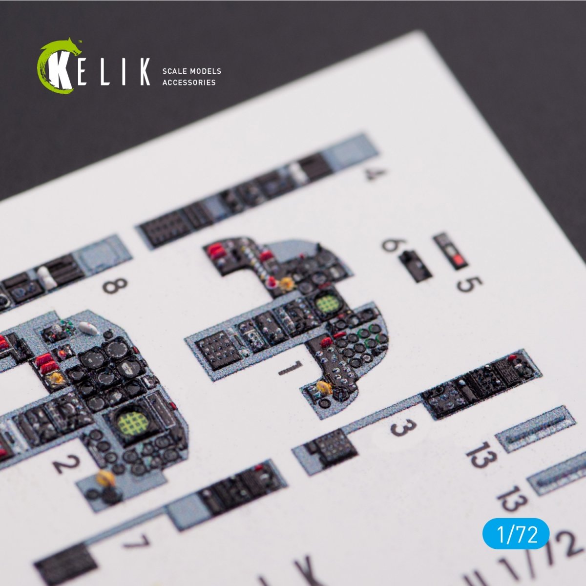 KELIK K72004 F-5F &amp;quot;TIGER II&amp;quot; FULL INTERIOR 3D DECALS FOR DREAM MODEL KIT 1/72 – zdjęcie 2