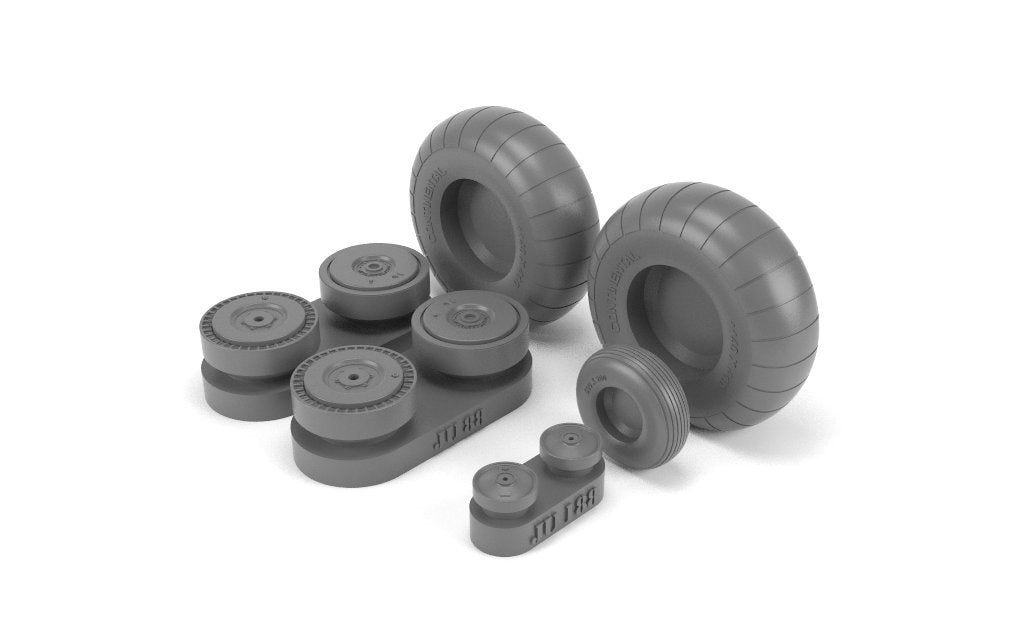 Armory Models AW48203 Junkers Ju 188 wheels w/ weighted tires 1/48 – immagine 2