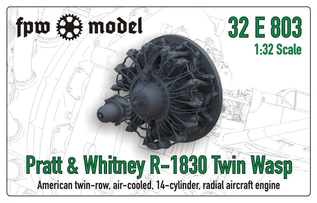 FPW Model 32E803 Pratt & Whitney R-1830 Twin Wasp (Fix) 1/32